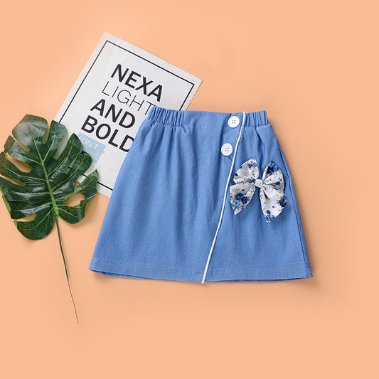 Falda para niñas pequeñas, faldas de playa florales para primavera e invierno, Falda plisada de algodón, ropa para niños