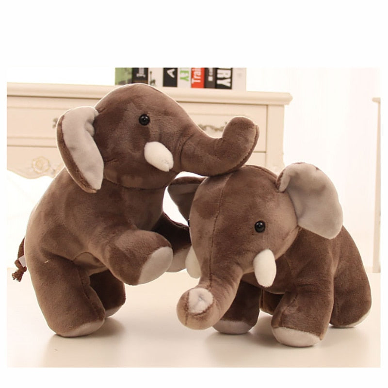 Simulación de elefante/hipopótamo/rinoceronte, muñecos de animales de peluche, juguetes de algodón suave para bebés, regalo para niños 22*15cm