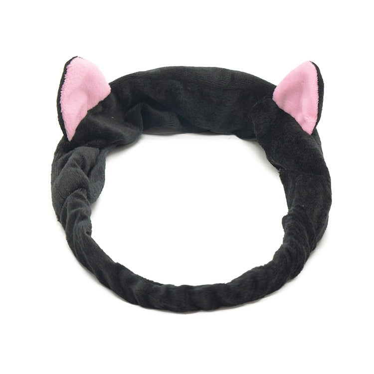 Flannel Cosmetic Headbands Soft Bowknot Elastic Hair Band Hairlace for Washing Face Shower Spa Makeup Tools