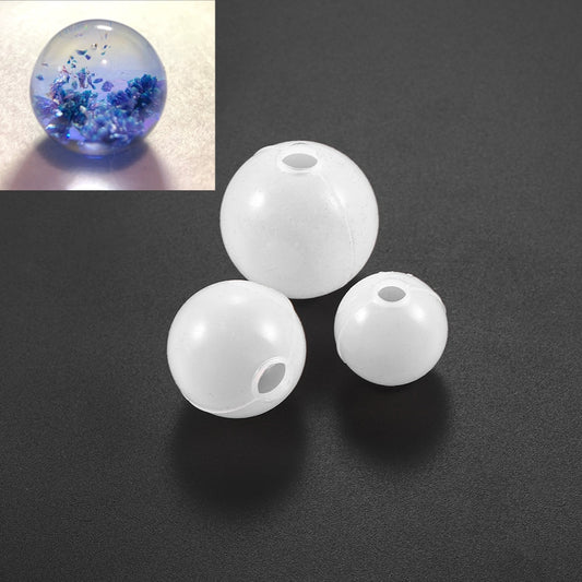 Juego de moldes de fundición de silicona para joyería esférica, herramientas de Moldes de resina epoxi UV de tamaño mixto para manualidades, 3 uds.