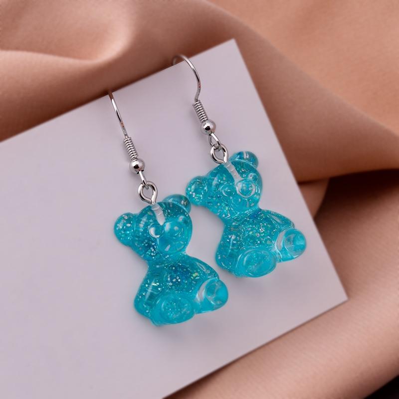 Cute Plant Mushroom Earrings for Women, Cartoon Enamel 8 Color Dangles Earrings Girl Children Ear Hook DIY Party Jewelry Gifts