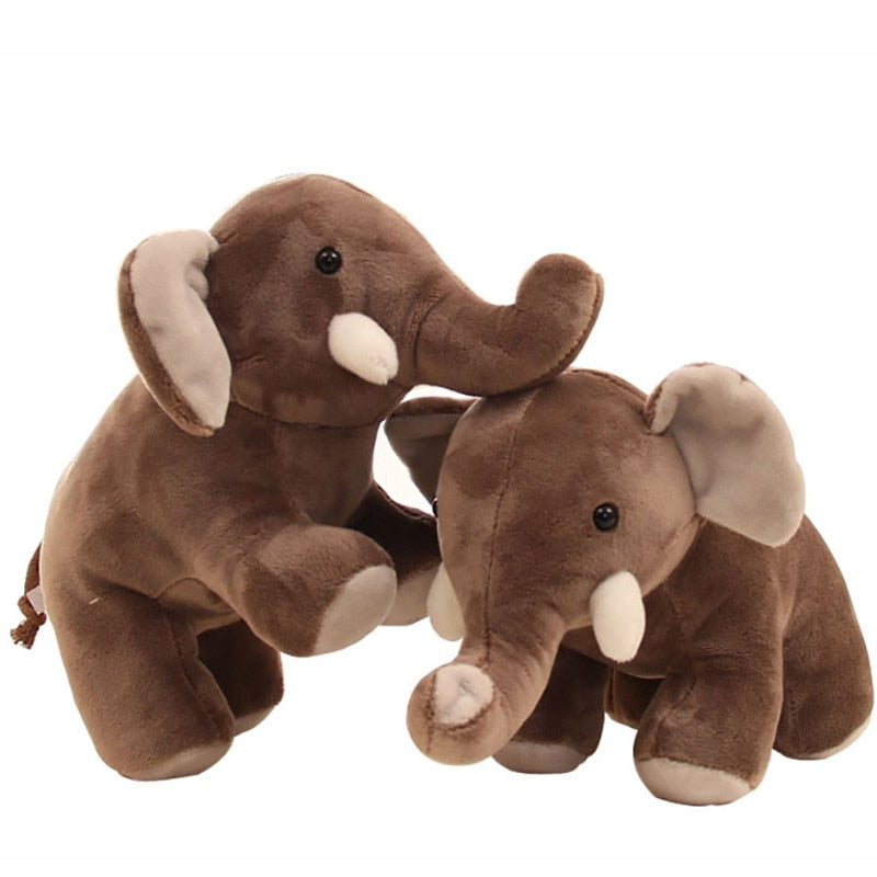 Simulación de elefante/hipopótamo/rinoceronte, muñecos de animales de peluche, juguetes de algodón suave para bebés, regalo para niños 22*15cm
