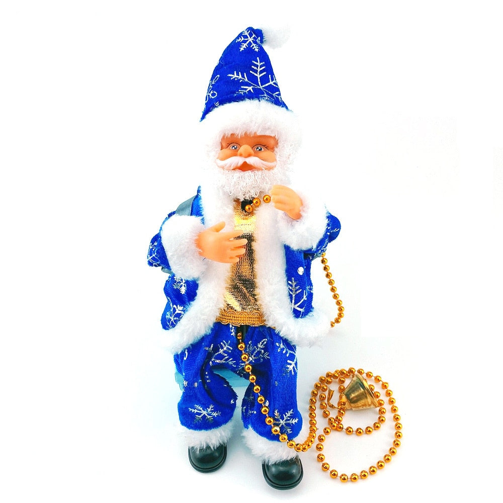 Cuentas de escalada eléctricas Papá Noel con música Papá Noel subiendo las escaleras decoración del árbol de Navidad escalada repetida para regalo de niños