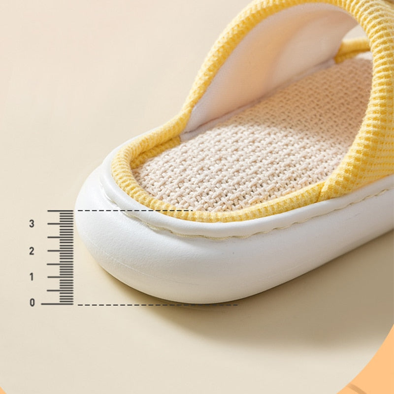 Zapatillas de cáñamo para mujer, zapatos de algodón transpirables antideslizantes con dibujos de pato para dormitorio y parejas, chanclas divertidas para el hogar, novedad de primavera