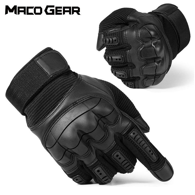 Guantes tácticos duros para nudillos con pantalla táctil, de cuero PU, combate militar, Airsoft, deportes al aire libre, ciclismo, Paintball, caza, Swat