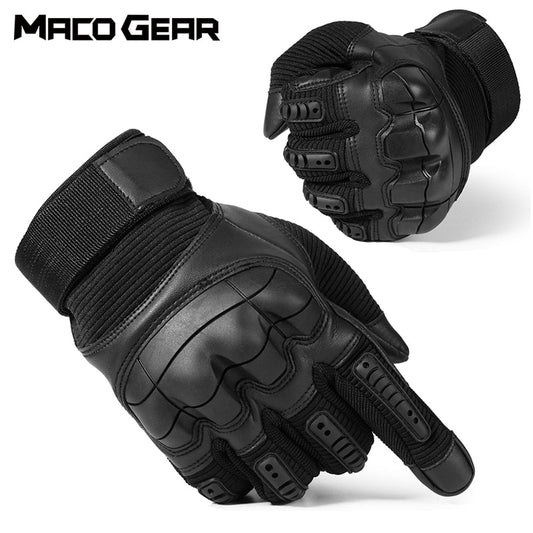 Guantes tácticos duros para nudillos con pantalla táctil, de cuero PU, combate militar, Airsoft, deportes al aire libre, ciclismo, Paintball, caza, Swat